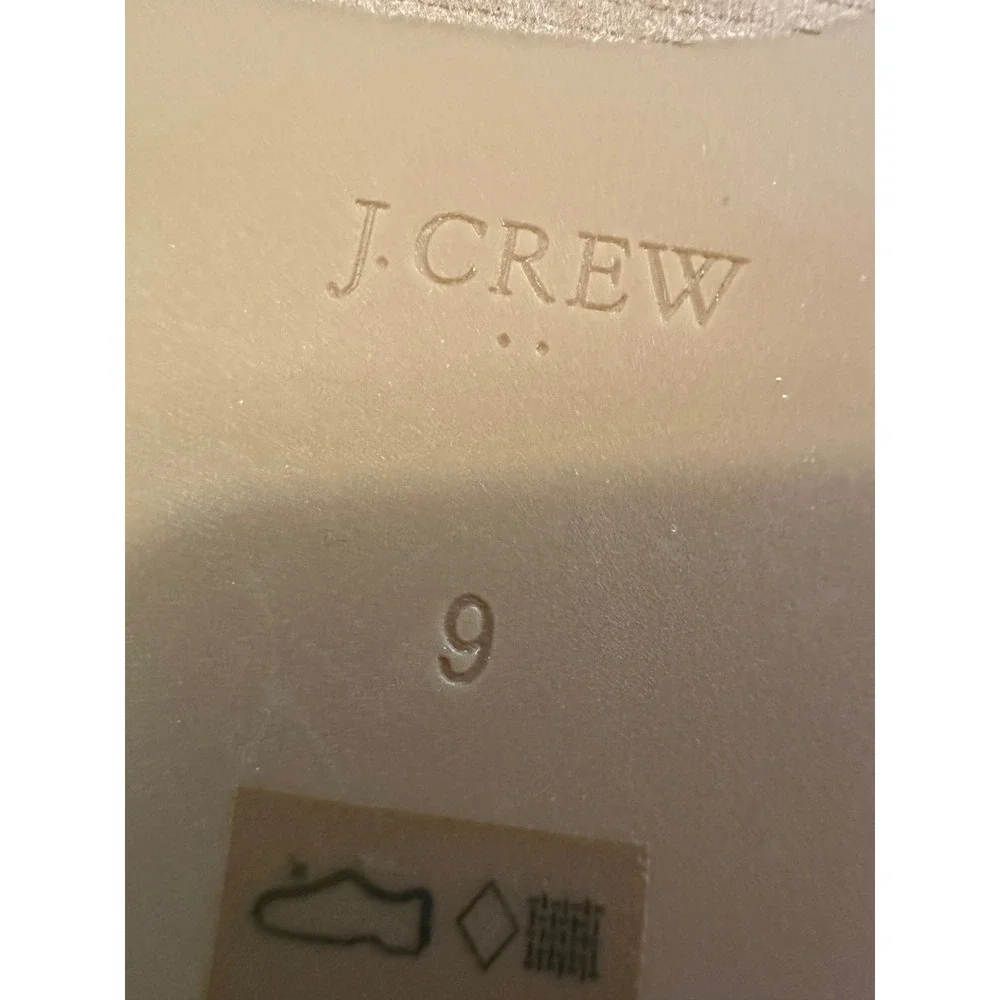 J. Crew Factory Womens Espadrille Slide‎ Sandals 9 Navy Beige Flats Preppy FLAW